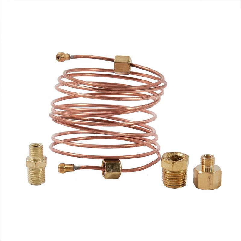 Autycle 72" Mechanical Oil Pressure Gauge Copper Line Tubing Kit w/Fitting - Image 3